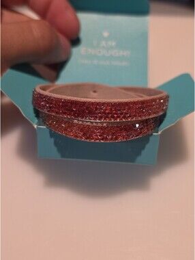 Authentic Origami Owl Pink Ombre Swarovski Crystal Double Wrap Bracelet BR4208